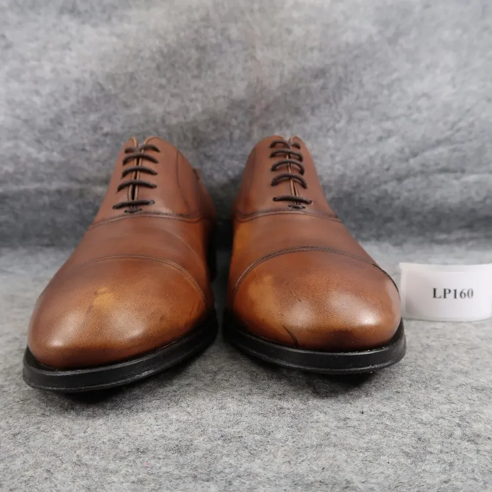 To Boot Shoes Men 8 Oxford Cap Toe Formal Calf Leather Brandon II Classic Cognac